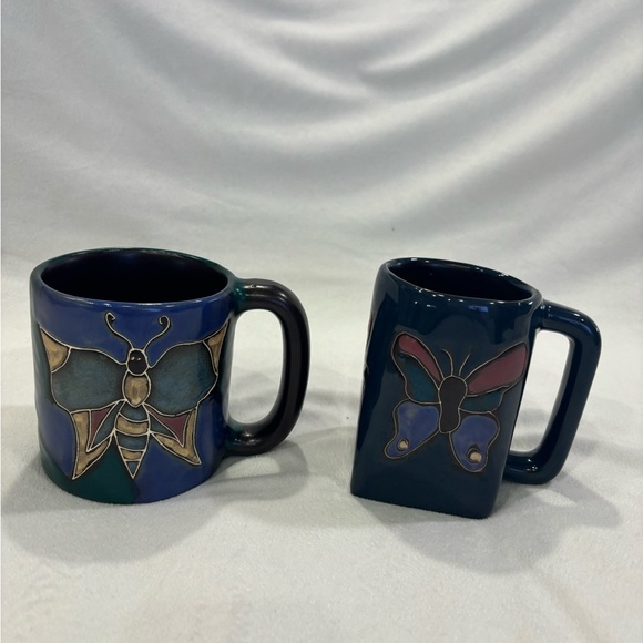 Vintage Mexican stoneware pottery mugs signed and designed by Mara - Picture 1 of 13
